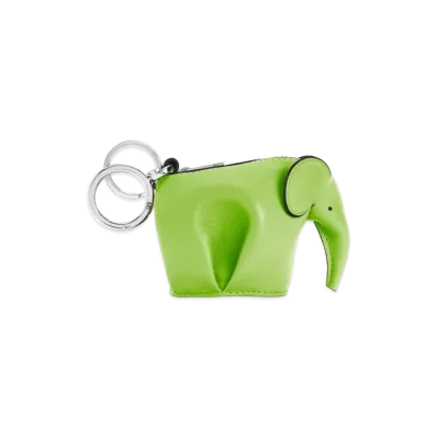 LOEWE Elephant Charm In Classic Calfskin "Apple Green"