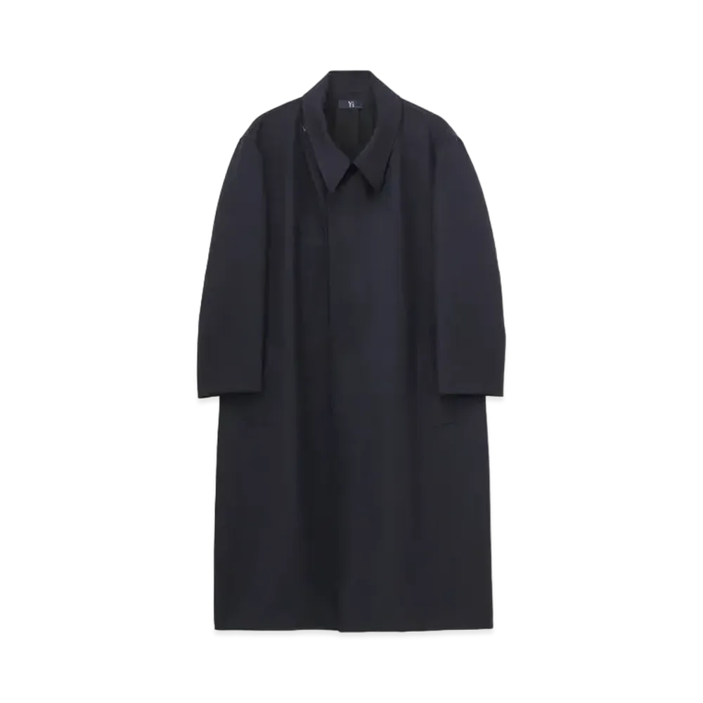 Yohji Yamamoto Y's WOOL HARD SERGE DOUBLE COAT "Navy"