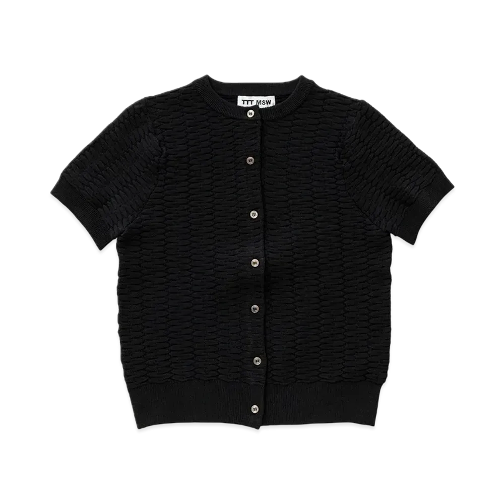 TTT MSW Half sleeve cardigan "Black"