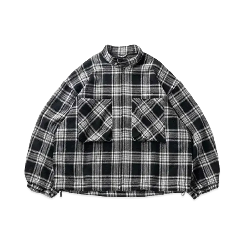 TIGHTBOOTH Plaid Flannel Swing Top "Black"