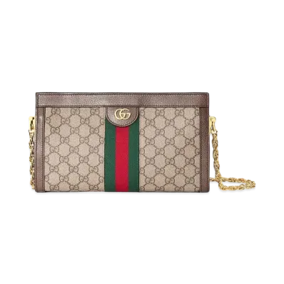 GUCCI Ophidia GG Small Shoulder Bag "Beige/Ebony"