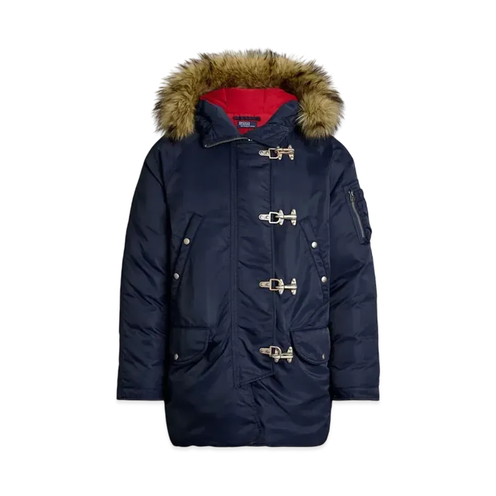 Polo Ralph Lauren Faux Fur Trim Down Parka "Navy"