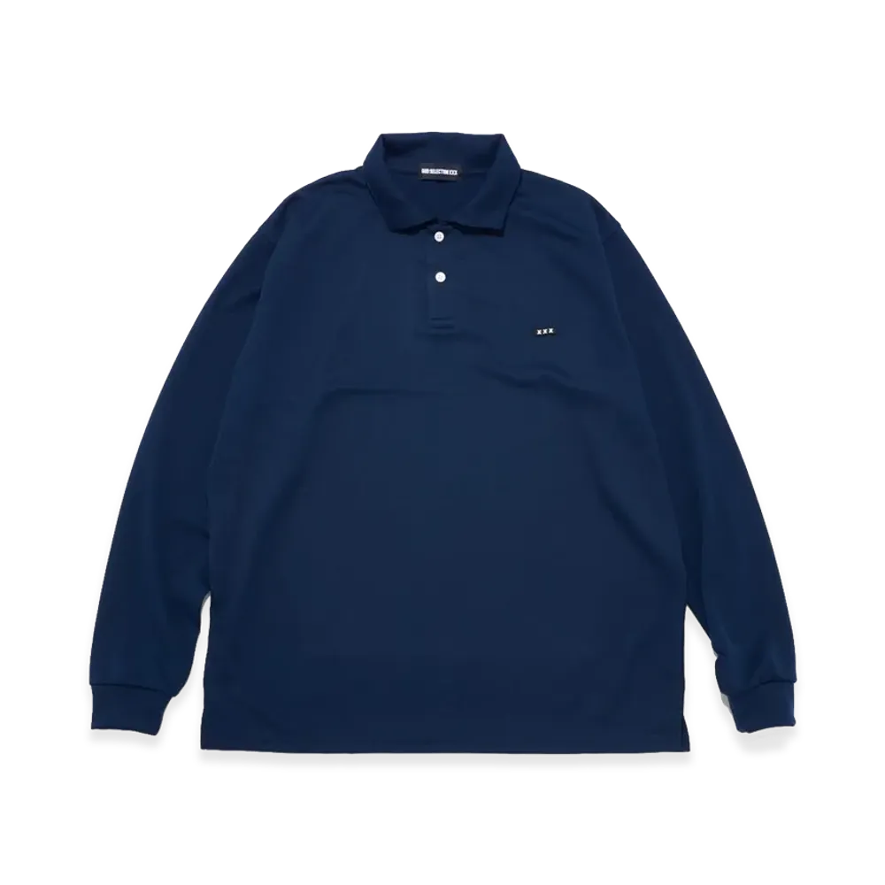 GOD SELECTION XXX Long Sleeve Polo Shirt GX-S26-CS-04 "Navy"