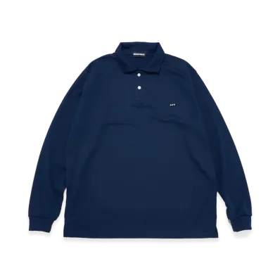 GOD SELECTION XXX Long Sleeve Polo Shirt GX-S26-CS-04 "Navy"