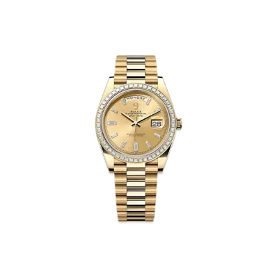 ROLEX Day-Date 40mm Yellow Gold Diamond 228398TBR "Champagne-colour"