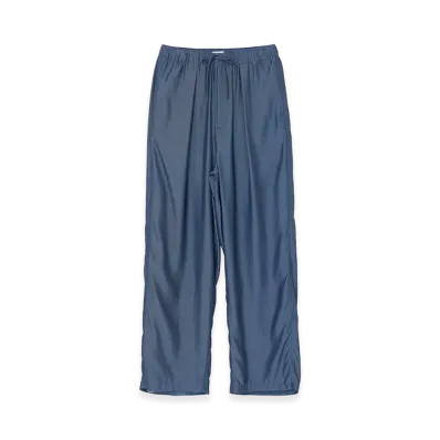 YOKE Cupro Polyester Washable Twill Easy Pants "Blue"