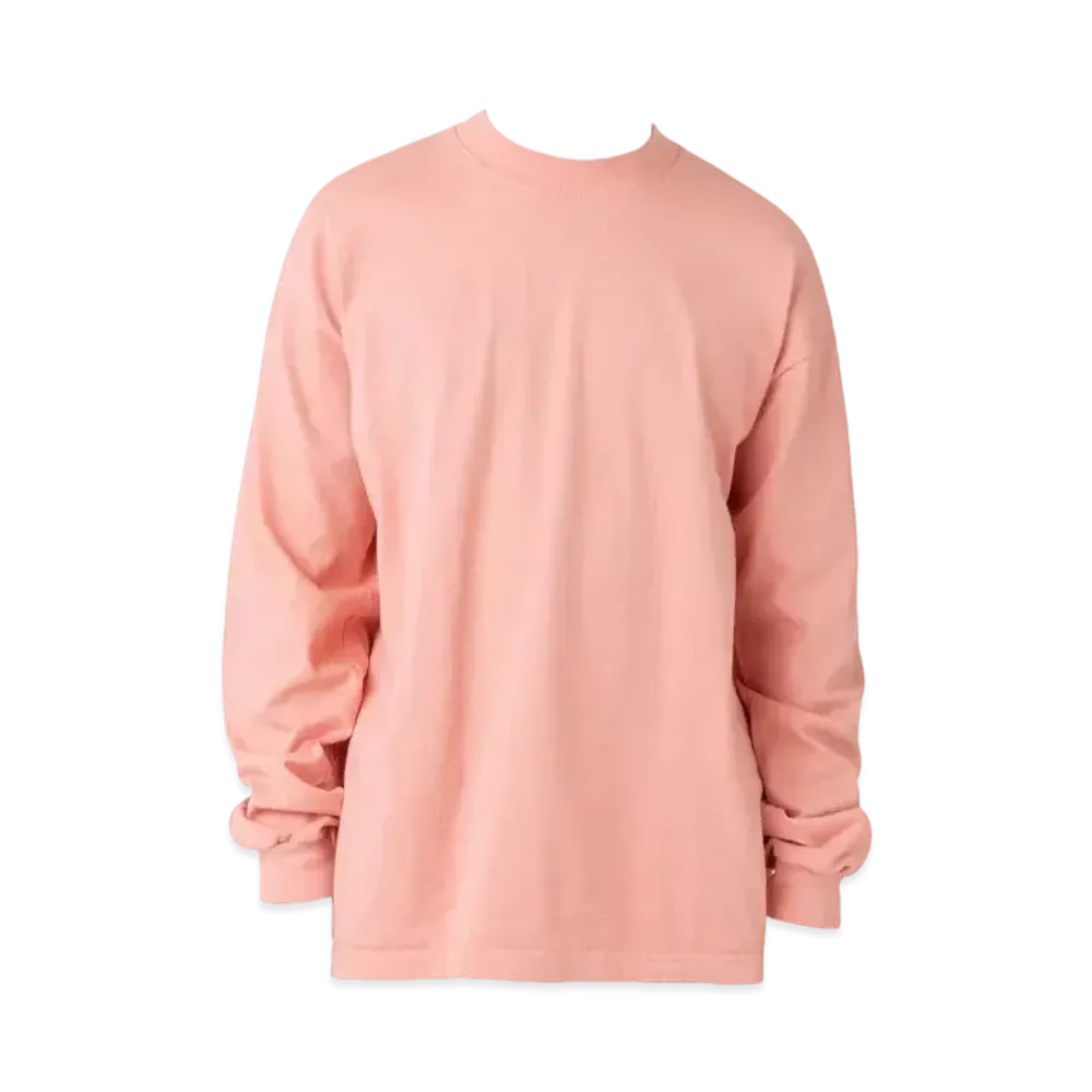 Los Angeles Apparel Long Sleeve Garment Dye Mockneck T-Shirt "Coral"