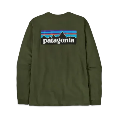 Patagonia Men's Longsleep P-6 Logo Responsibility "Pine Green"