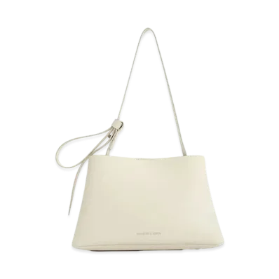 CHARLES & KEITH Odera Trapeze Bucket Bag "Cream"