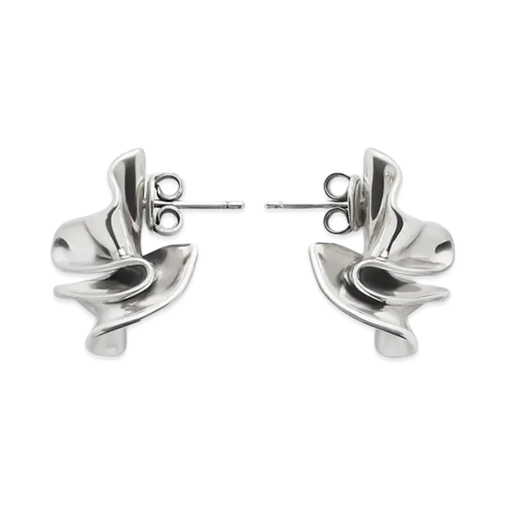 Bottega Veneta Small Anemone Earrings "Silver"