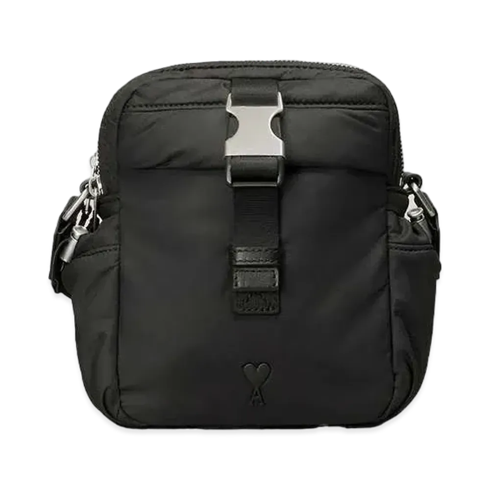 AMI PARIS Ami de Coeur Crossbody Pocket Bag "Black"