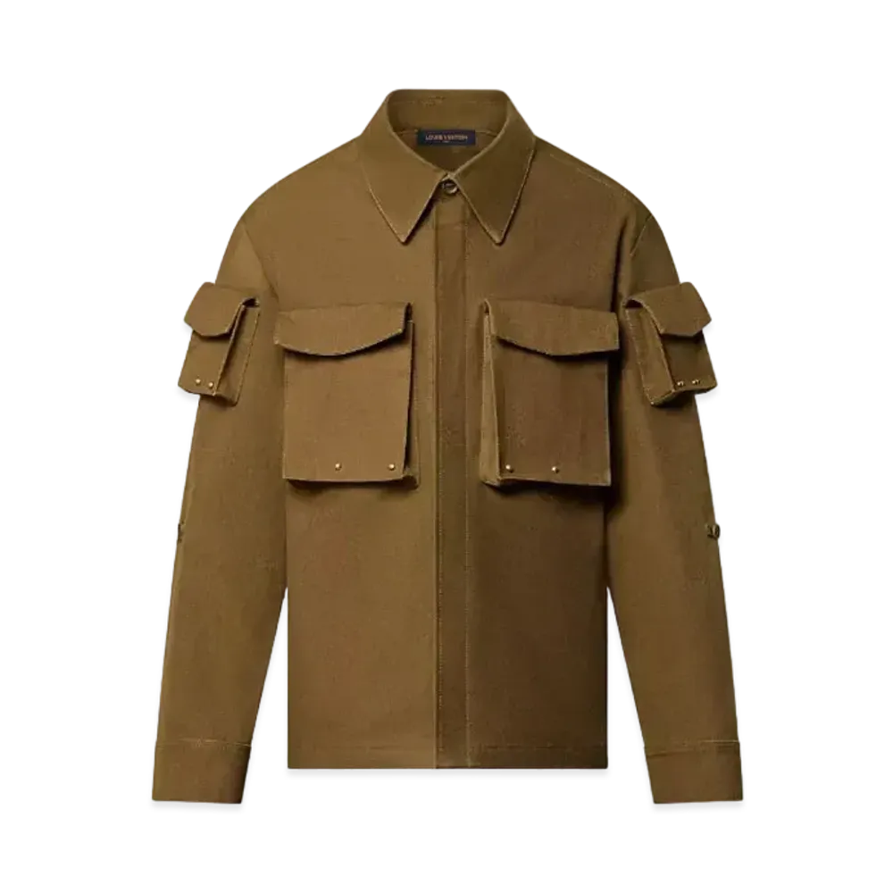 Louis Vuitton Cotton Utility Overshirt "Olive Green"