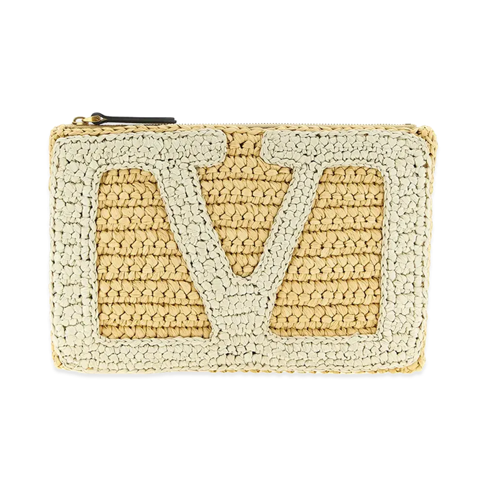 Valentino Garavani Women's 'vivasuperstar Crochet' Clutch Bag "Beige"
