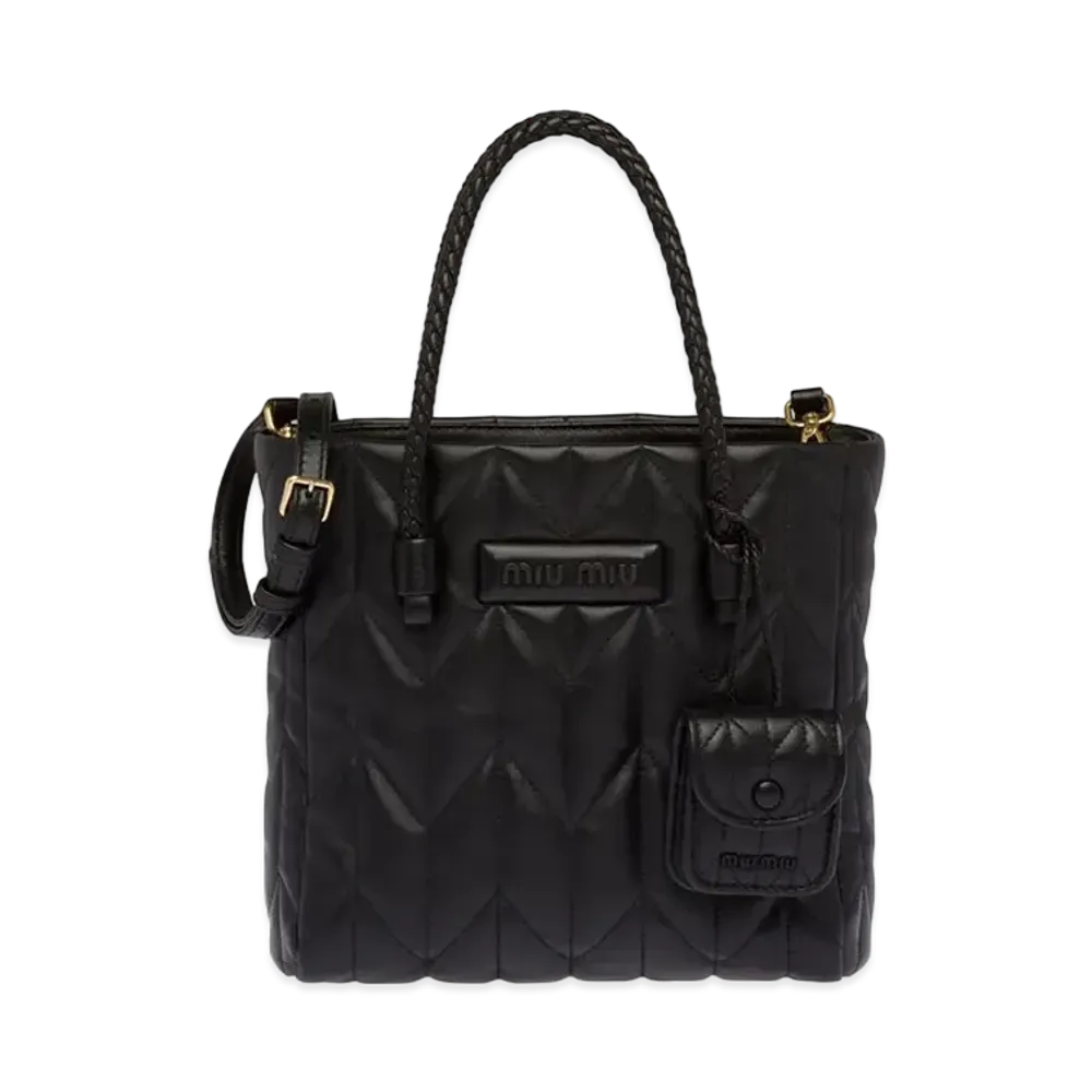 MIU MIU Nappa Leather Handbag "Black"