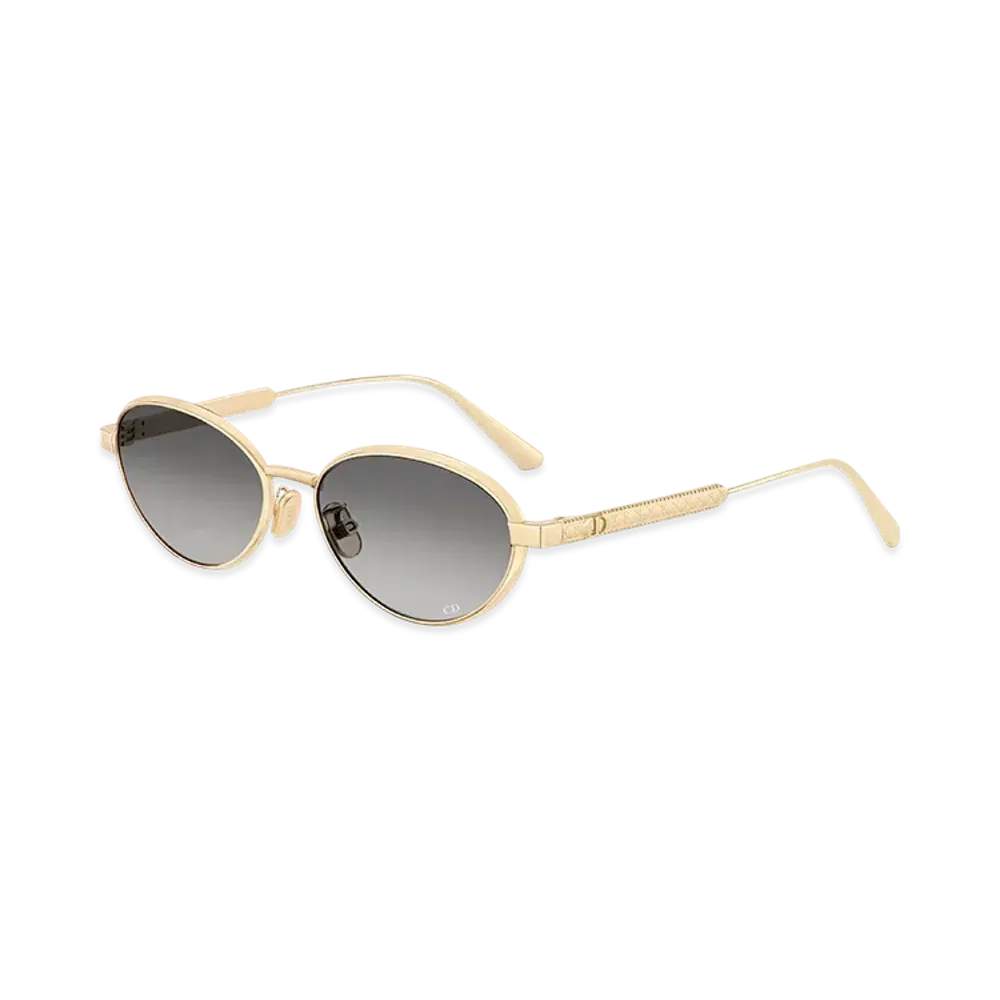 Dior DiorCannage R1U Oval Sunglasses "Gradient Gray/Gold/Silver"