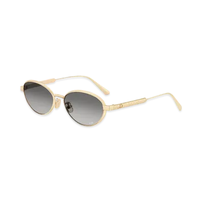 Dior DiorCannage R1U Oval Sunglasses "Gradient Gray/Gold/Silver"