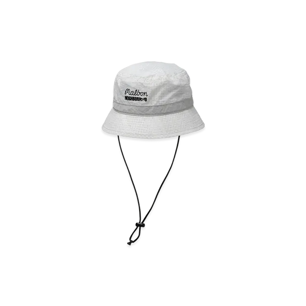 NEIGHBORHOOD x Malbon Golf Bucket Hat "White"