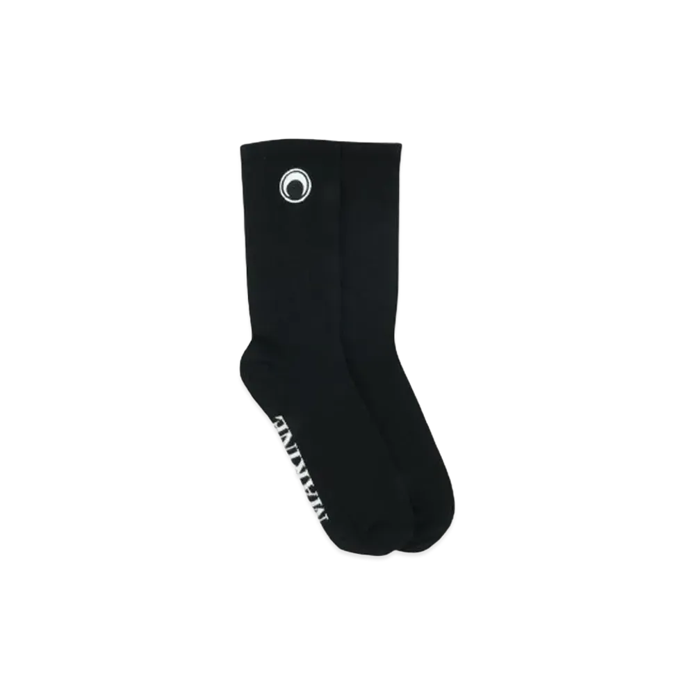 Marine serre ORGANIC COTTON RIB ANKLE SOCKS "BLACK"