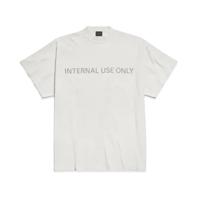 BALENCIAGA Internal Use Only Inside-Out T-Shirt Oversized Vintage Jersey "Off White"