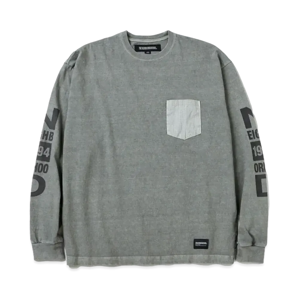 NEIGHBORHOOD Pigment Dyed Crewneck LS "Olive Drab"
