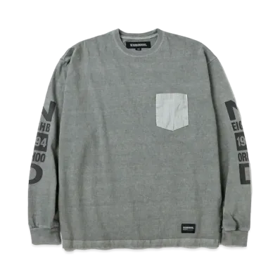 NEIGHBORHOOD Pigment Dyed Crewneck LS "Olive Drab"