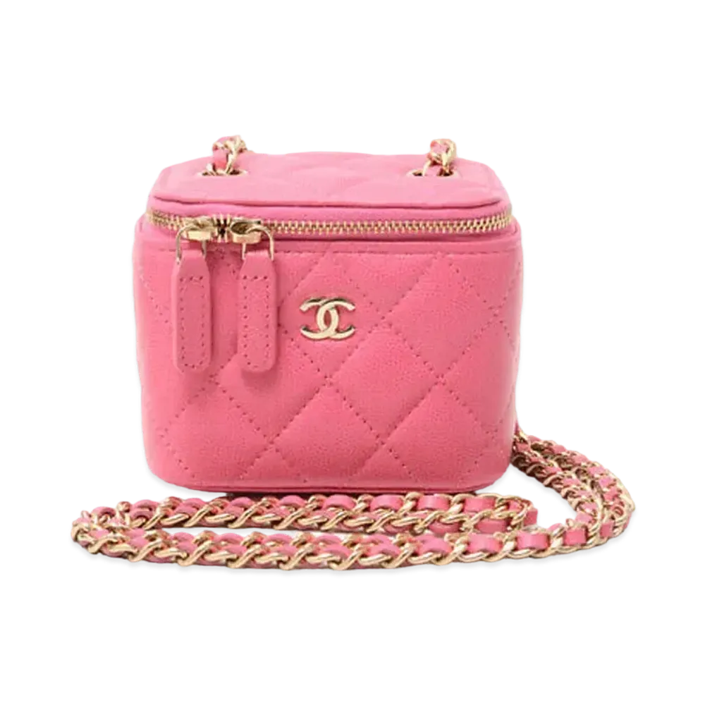 CHANEL Caviar Skin Matelasse Vanity "Pink"