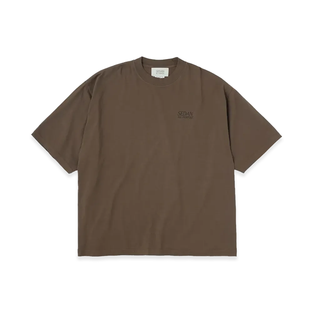 SEDAN ALL-PURPOSE Garment Dyed S/S Tee "Dark Brown"