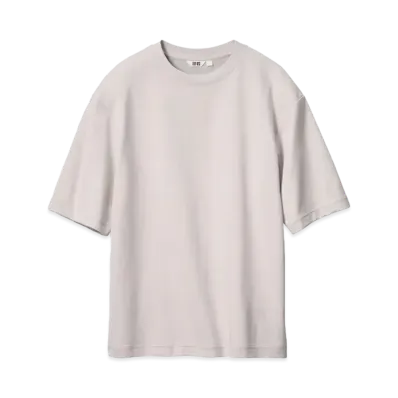 Uniqlo U 24SS AIRism Cotton Oversized T-Shirt "Light Gray"