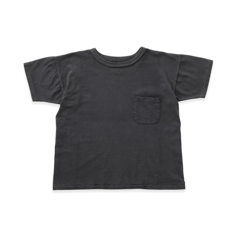 T.T Taiga Takahashi LOT.601 Pocket Tee Shirt S/S "Natural Dyed Logwood Gray"