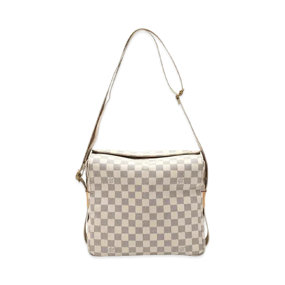 Louis Vuitton Naviglio Damier Azul Shoulder Bag "White"