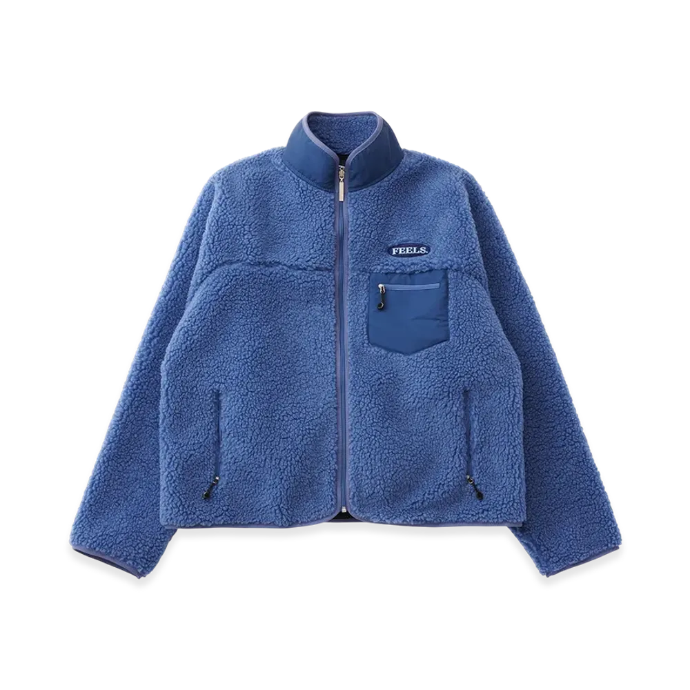 FEELS. Boa Fleece Zip Jacket "Light Blue"