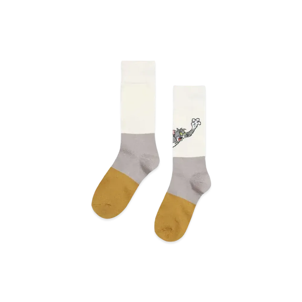 graniph x Tom and Jerry Chase 3 Wool Long Socks "Multi"