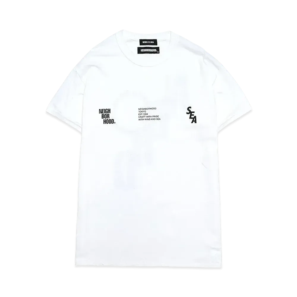 NEIGHBORHOOD WIND AND SEA NHWDS-3 / C-TEE . SS "White"