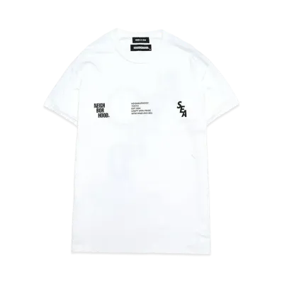 NEIGHBORHOOD WIND AND SEA NHWDS-3 / C-TEE . SS "White"