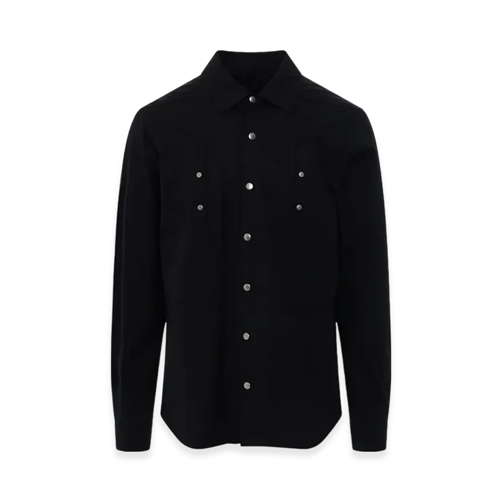 Rick Owens Cotton Outershirt "Black"