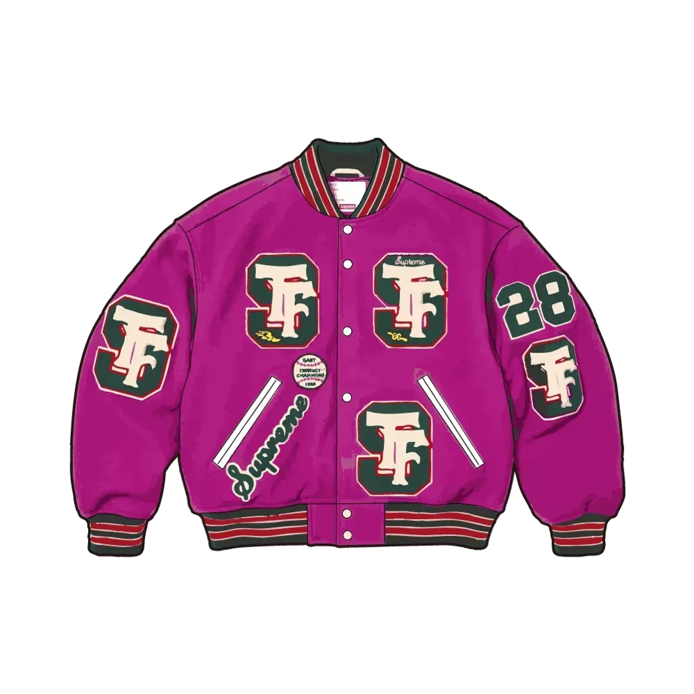 Supreme Drill Team Varsity Jacket "Magenta"