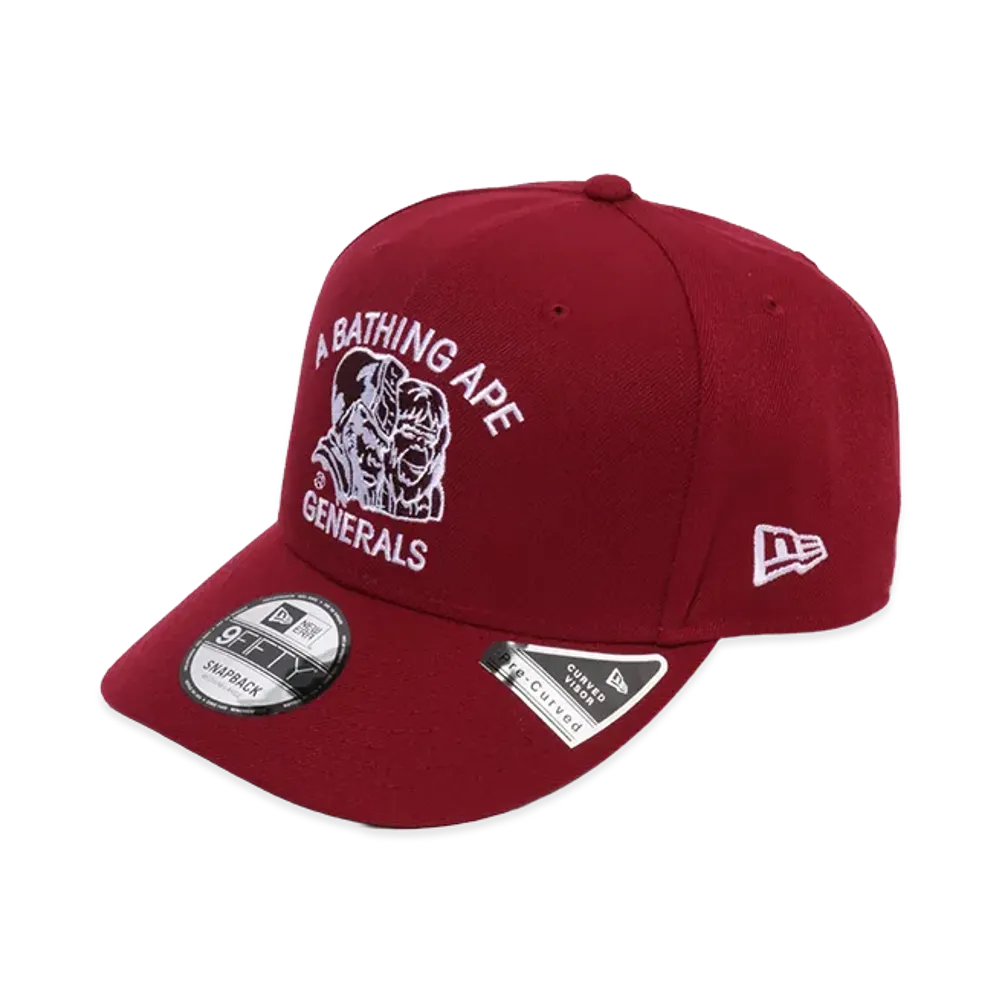 A BATHING APE x NEW ERA Generals 9Fifty Cap "Burgundy"