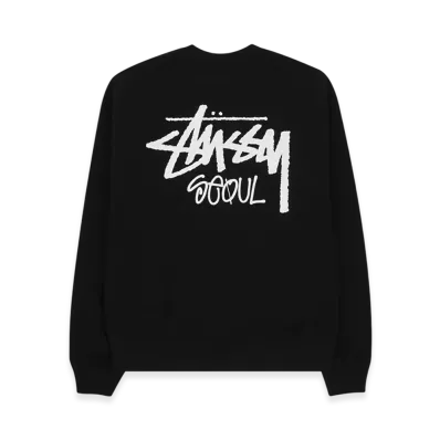 Stussy Stock Seoul Crew "Black"
