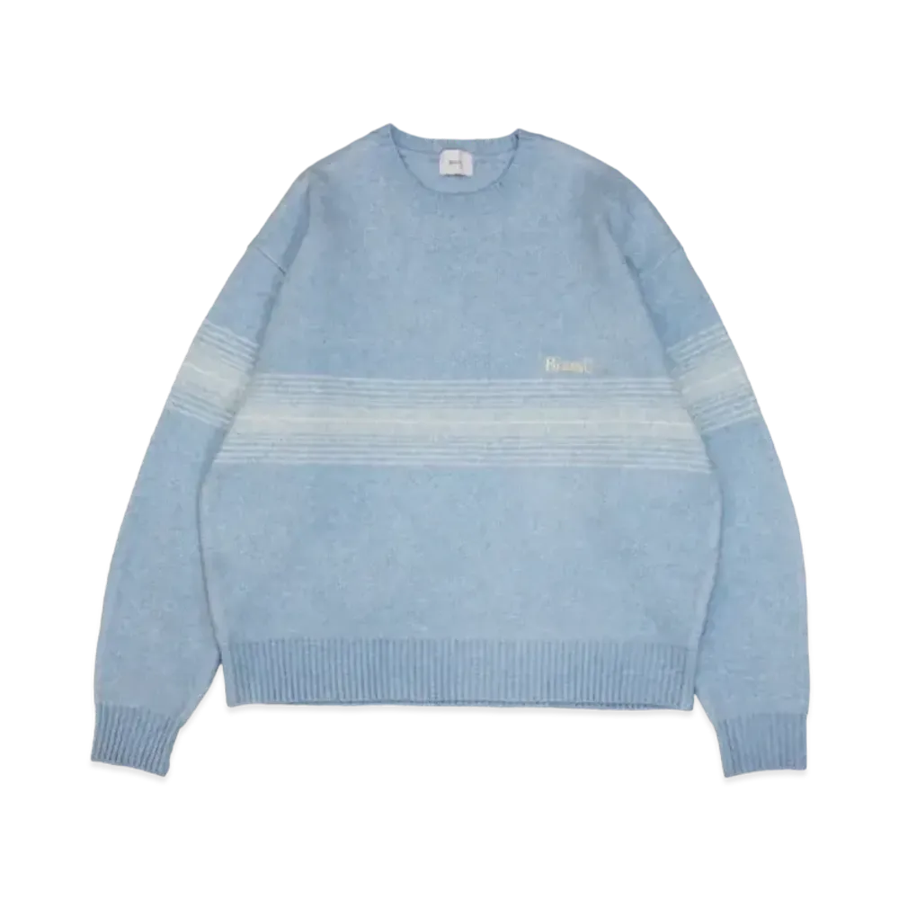 BLESS U Gradation Border Knit "Blue"