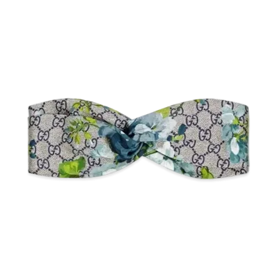 GUCCI GG Blooms Geranium Print Silk Headband