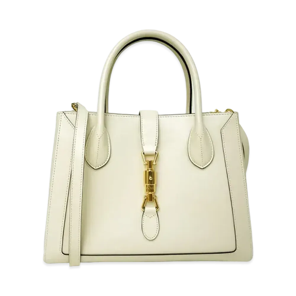 GUCCI Jackie 1961 Medium 2WAY Tote Bag "White"