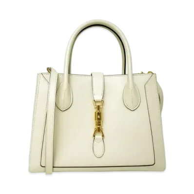 GUCCI Jackie 1961 Medium 2WAY Tote Bag "White"