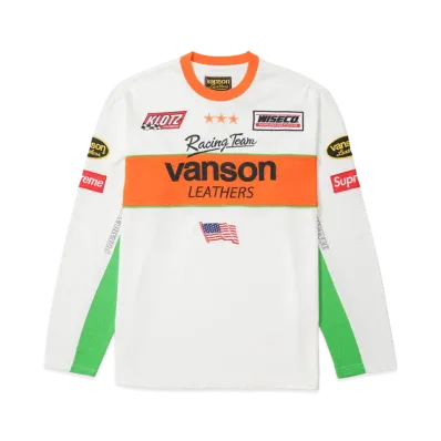 Supreme x Vanson Leathers L/S Top "White"