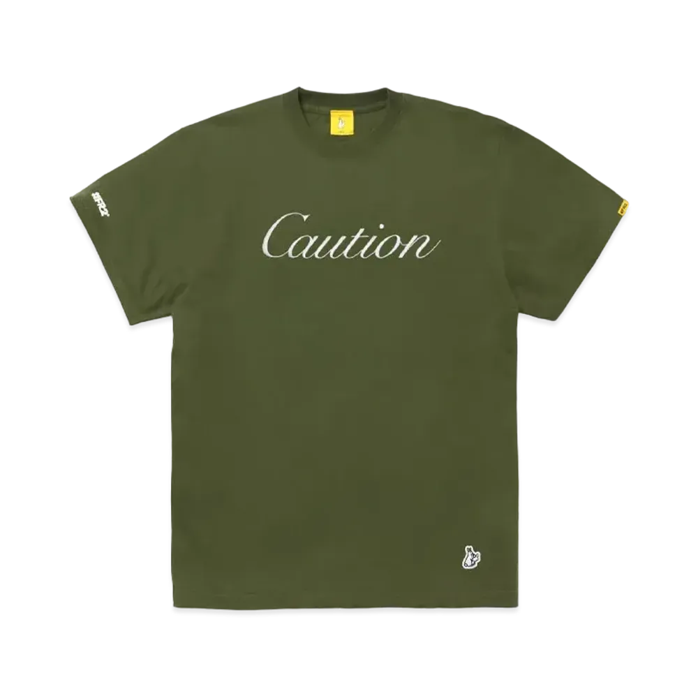 FR2 Caution Embroidery T-shirt "Khaki"