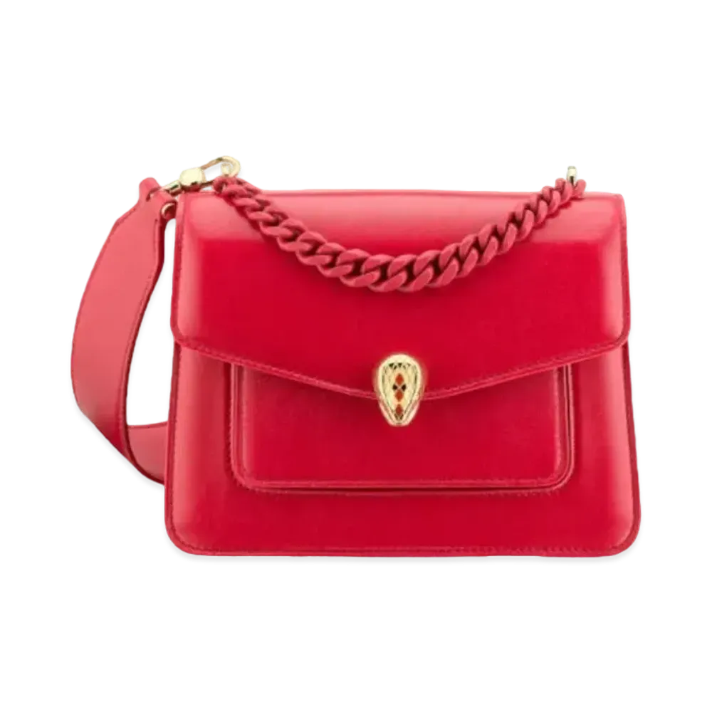 BVLGARI Serpenti Forever Crossbody Bag "Red"