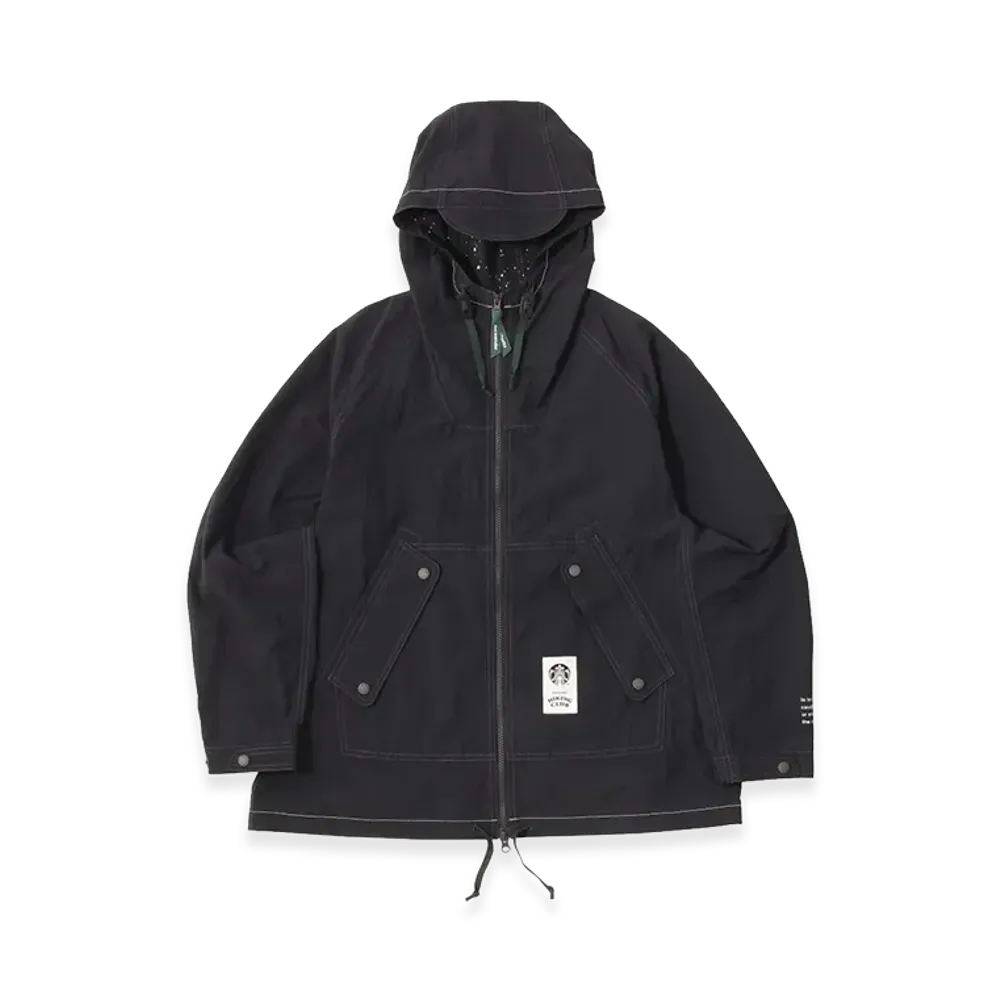STARBUCKS x and wander Nylon Taffeta Hoodie Jacket "Navy"