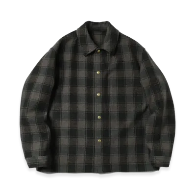 A.PRESSE Wool Cashmere CPO Shirts "Green"
