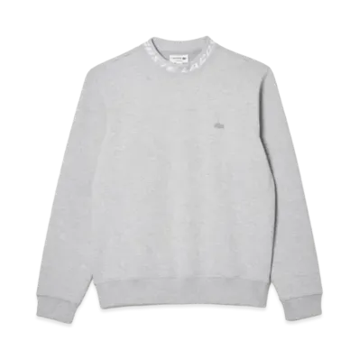LACOSTE Jacquard Mock Neck Tech Sweat Pullover "Grey"