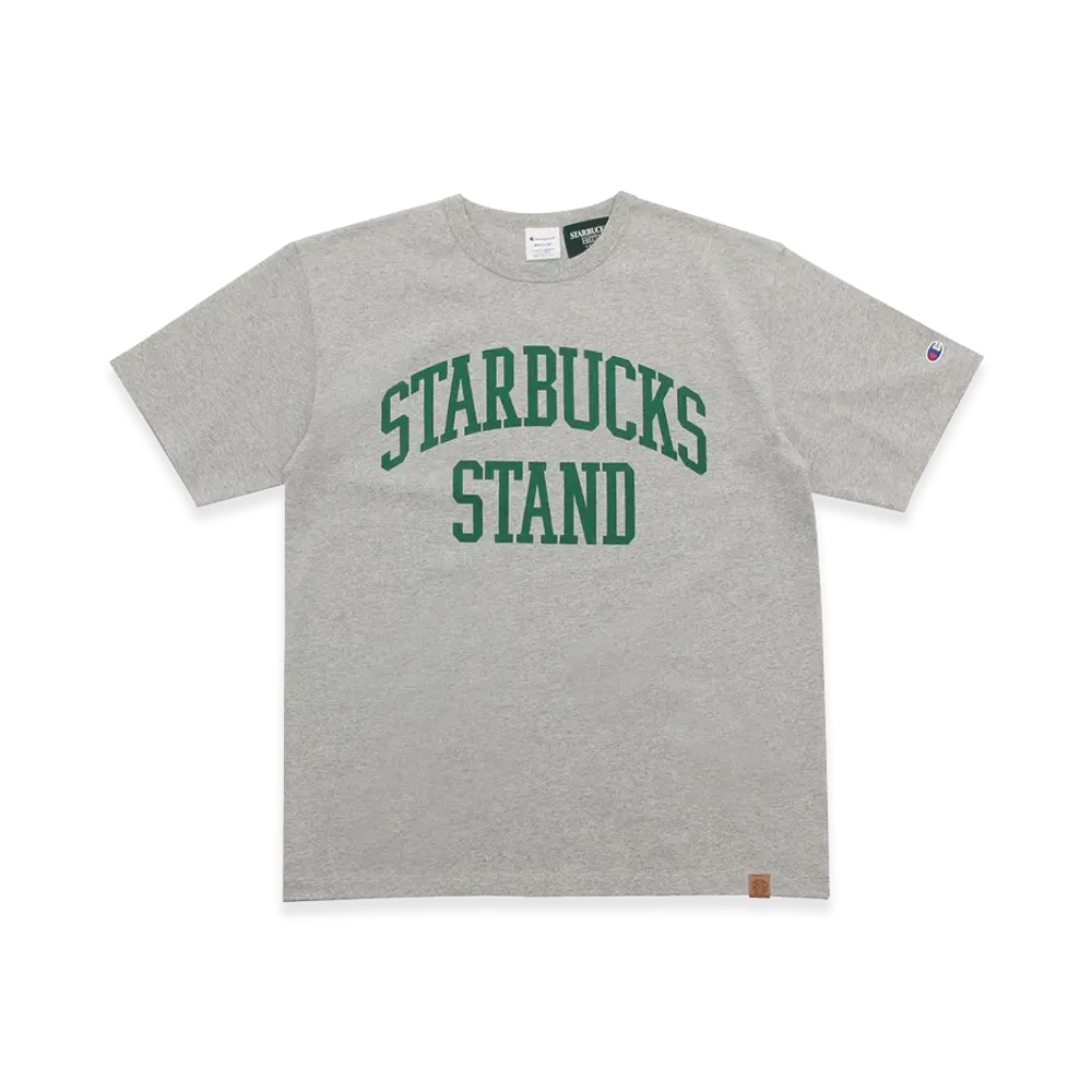 STARBUCKS STAND by BEAMS Champion Heavyweight T-Shirt "Gray"