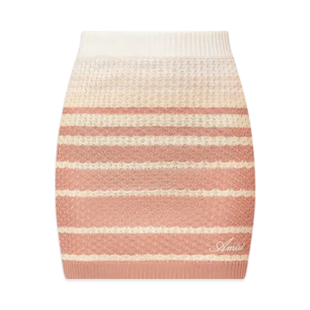 AMIRI Women's Stripe Mini Skirt "Dusk Pink"